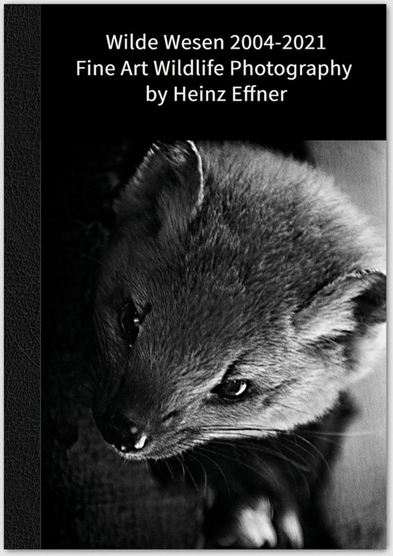 Fotobuch Wilde Wesen 2004-2021 Titelseite eines Buches mit dem Titel "Wilde Wesen 2006-2021" in Schwarz-Weiß.